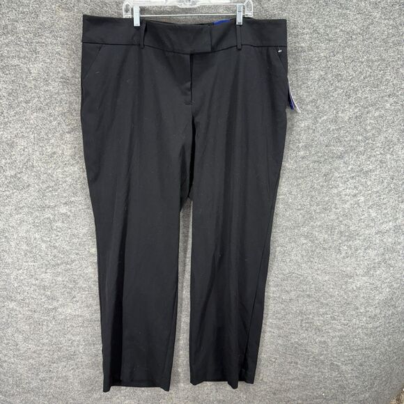 New Apt. 9 Dress Pants Women 22W Plus Black High Rise Flat Front Straight Casual - Picture 1 of 7